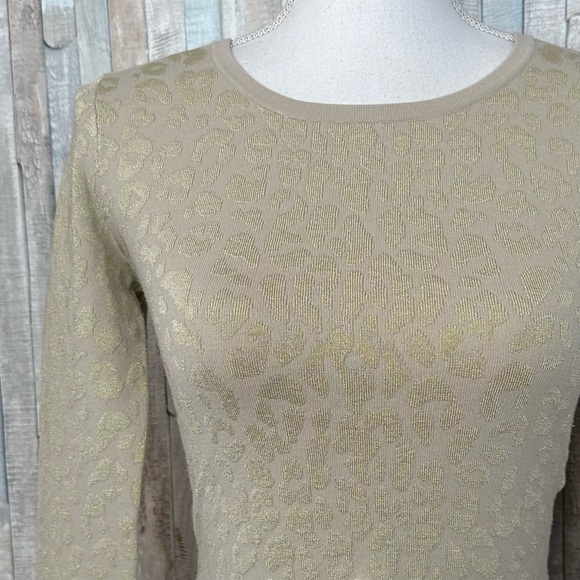 Aritzia XXS Sunday Best Volpe Metallic Gold Sweater Top Skirt 2 Pc Set $176 - Picture 4 of 11